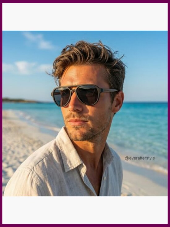 Wood Polarized Aviator Sunglasses for Men Women main image 7